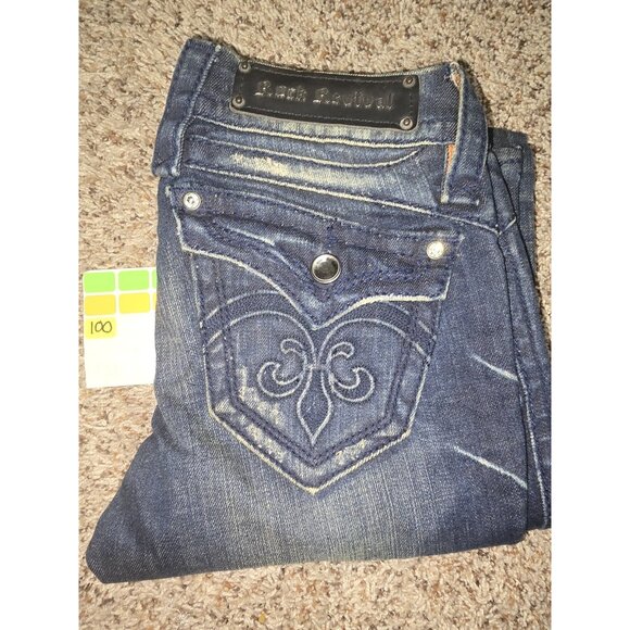 Womens Rock Revival Jeans Size 26 / 34' Inseam/ Sasha Straight - Picture 1 of 3